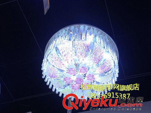 【伙拼】簡約圓形不銹鋼客廳水晶吊燈現(xiàn)代餐廳臥室家居燈具燈飾