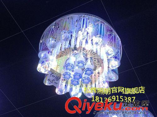 廠家批發 常州松輝水晶過道燈玄關燈飾LED水晶燈具臥室客廳吸頂燈