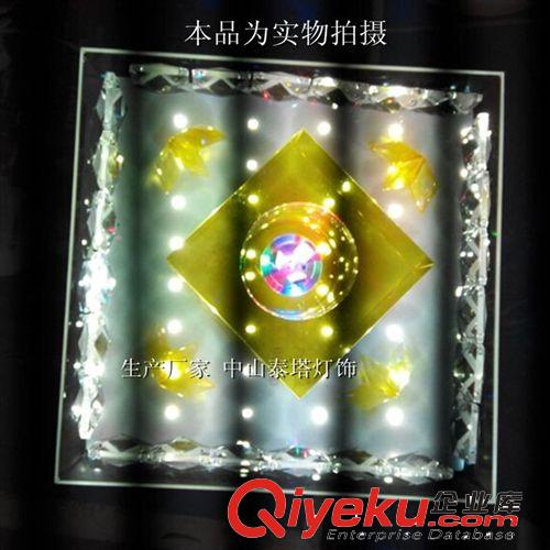 水晶貼邊過道吸頂燈 新款方形LED玄關燈走廊過道燈古鎮批原始圖片2