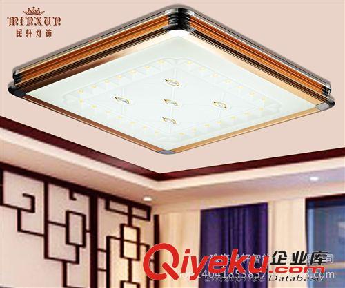 高貴金屬邊框LED吸頂燈客廳燈 亞克力材質燈具家用長方形藝術燈飾