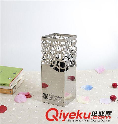 不銹鋼花瓶甜圈圈花瓶四方花瓶時尚簡約花瓶