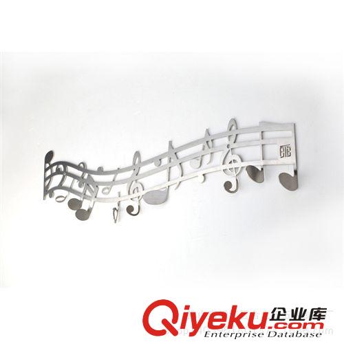 供應批發創意快樂音符加厚不銹鋼客廳掛鉤 廚房浴室毛巾掛件 掛鉤