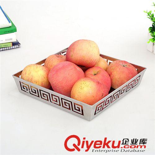 現代簡約實用鏤空回紋不銹鋼水果盤創意擺件 餐具裝飾工藝品批發