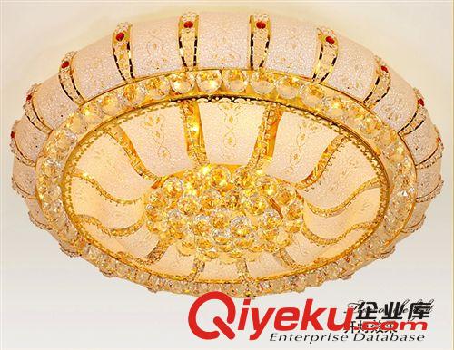 家用水晶燈吸頂燈圓形客廳臥室燈書房餐廳燈 七彩LED燈具一件代發(fā)原始圖片3
