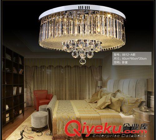 LED水晶燈家用圓形客廳燈臥室吸頂燈餐廳走廊照明燈具時(shí)尚簡(jiǎn)易燈原始圖片3
