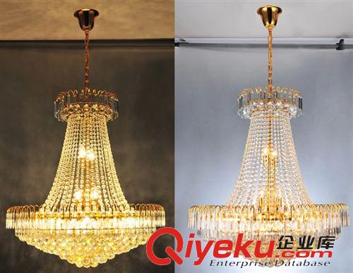 金黃色LED水晶燈家用餐廳燈客廳臥室吊燈 酒店樓臺吊燈 歐式吊燈原始圖片3