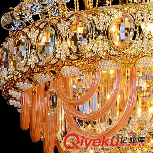 金黃色水晶大吊燈  酒店大廳吊燈 家居復式樓臺吊燈 奢華歐式吊燈原始圖片2