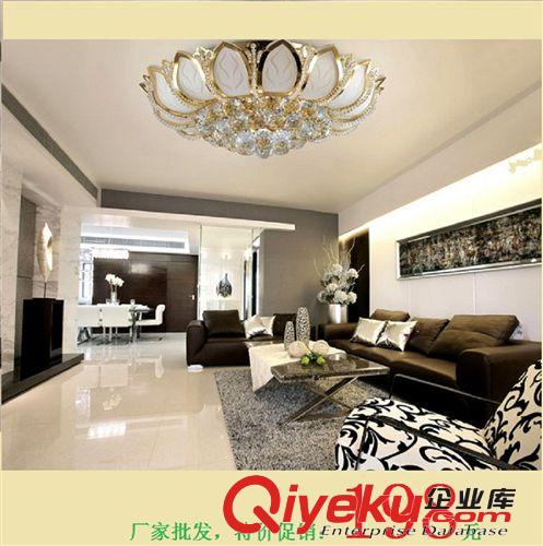 LED七彩水晶燈家用方形客廳燈 臥室吸頂燈 現(xiàn)代簡約燈飾 平板燈