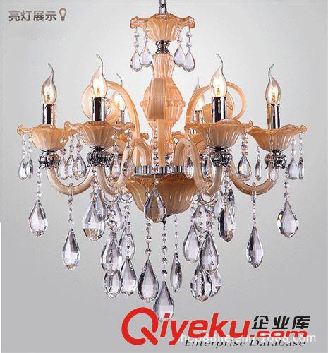 歐式奢華水晶吊燈琥珀色別墅吊燈大廳餐廳吊燈燈飾一件代發