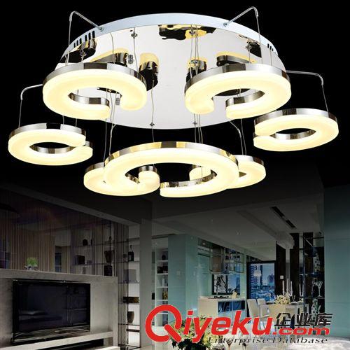 吉星君閣現代簡約led水晶燈客廳燈具餐廳吊燈中式臥室創意燈飾