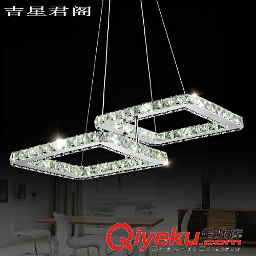 廠家供餐廳吊燈現代簡約創意led水晶燈餐廳吊燈三頭飯廳燈具燈飾