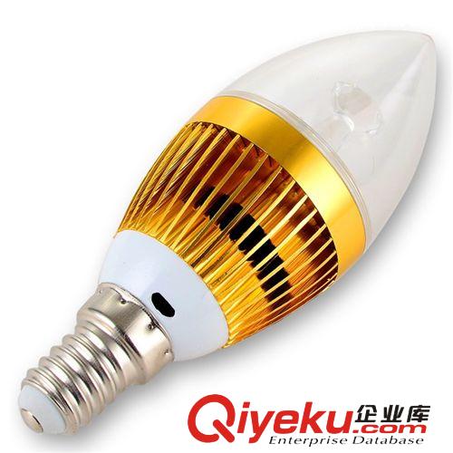 廠家現貨批發led蠟燭燈泡 E14蠟燭泡  3W 尖泡拉尾泡 足功率