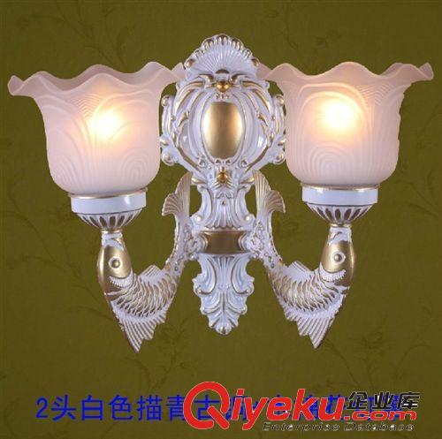 長期銷售 仿古雕花家居壁燈 雙頭描青古銅壁燈原始圖片3