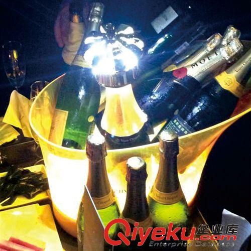 LED酒吧大號斜口七彩充電透明香檳桶啤酒桶 摔不破發光LED冰桶