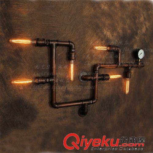 LOFT創(chuàng)意復(fù)古工業(yè)藝術(shù)水管造型壁燈墻燈墻壁燈酒吧燈服裝裝飾壁燈原始圖片2