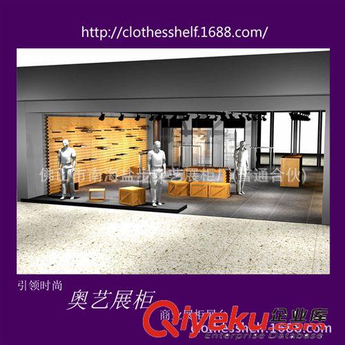 商務(wù)男裝服裝展示柜 服裝陳列展示道具 商場專柜男裝展柜原始圖片2
