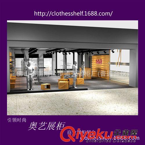 商務(wù)男裝服裝展示柜 服裝陳列展示道具 商場專柜男裝展柜原始圖片3