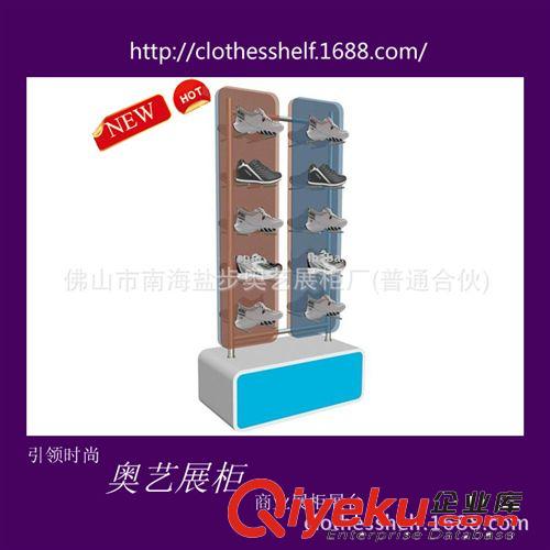 鞋子專賣店木質(zhì)烤漆不銹鋼中島架 運動鞋休閑鞋展示架中島架原始圖片2