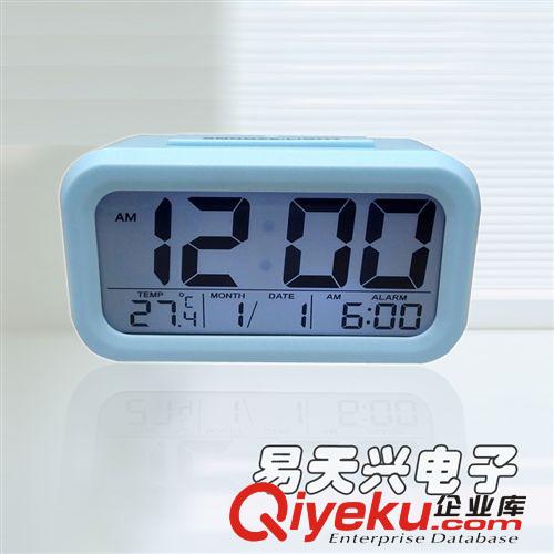 廠家直銷EBAY淘寶LCD夜光鬧鐘 溫度時間萬年歷座鐘 貪睡電子鐘