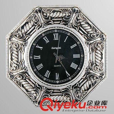 歐式gd復(fù)古蝴蝶花八角創(chuàng)意藝術(shù)鑲鉆客廳壁鐘創(chuàng)意鐘表靜音掛鐘原始圖片3
