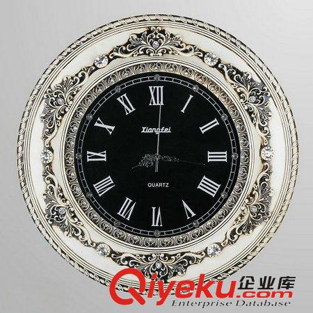 歐式gd復古歐式花大圈創(chuàng)意藝術(shù)鑲鉆客廳壁鐘創(chuàng)意鐘表靜音掛鐘原始圖片2
