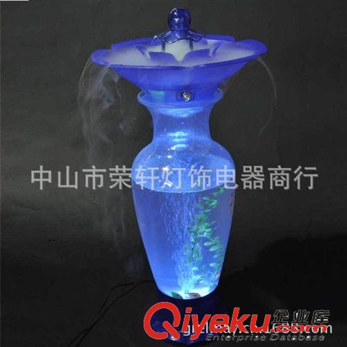 供應(yīng)批發(fā)家居裝飾品七彩水柱加濕器GM-811