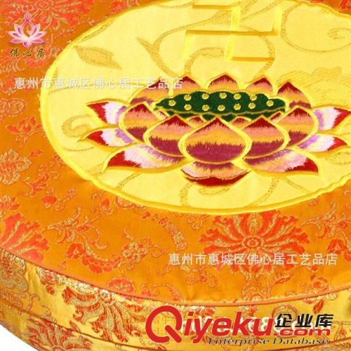 【佛心居】佛教堂用品 圓形萬(wàn)字蓮花珍珠棉拜佛跪墊  禪修打坐墊原始圖片3