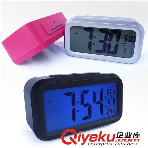 【創(chuàng)意鬧鐘 超大屏幕電子鐘 智能夜光鐘 聰明鐘 帶溫度計(jì) 靜音】原始圖片2