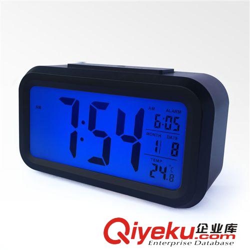 【創(chuàng)意鬧鐘 超大屏幕電子鐘 智能夜光鐘 聰明鐘 帶溫度計(jì) 靜音】原始圖片3