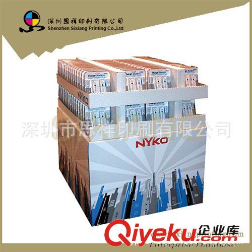 紙陳列架梯形展示架落地式紙貨架彩色促銷臺紙堆頭原始圖片3