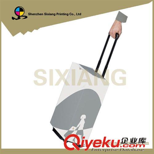 定制精美工業(yè)品宣傳紙拉桿箱展示架 可自由伸縮塑料拉桿箱展示架原始圖片2