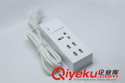 帶USB充電口5V2.1A插排多功能拖線板 獨立開關電源插座接線板排插