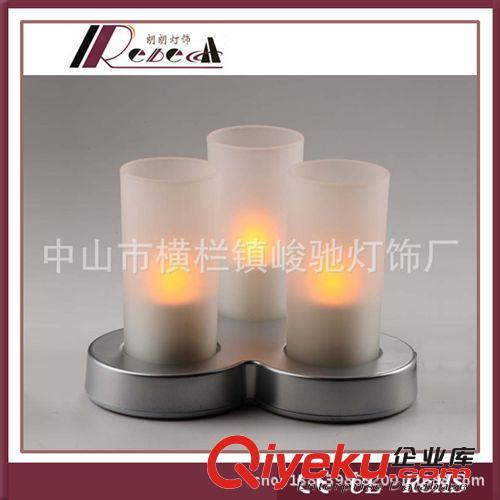 批發(fā)供應(yīng)中山古鎮(zhèn)酒吧吧臺(tái)可充鋰電池單色七彩LED 蠟燭臺(tái)燈T1382原始圖片3