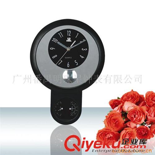 供應擺鐘多功能掛墻擺鐘圓形塑料溫濕度擺掛鐘PW052