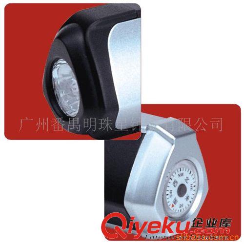 供應促銷禮品LCD指南針手電筒鐘L039方便實用