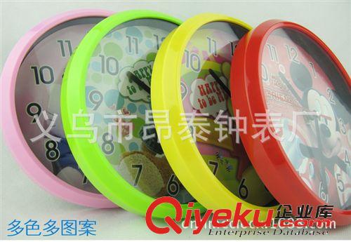 鐘表廠家直供 可定做 8英寸卡通時尚精美靜音掛鐘 圓形小掛鐘