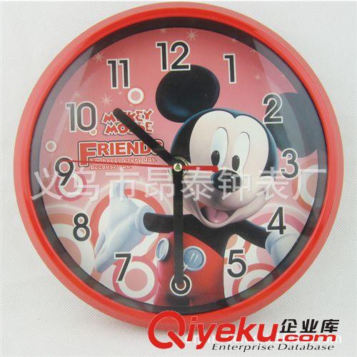 鐘表廠家直供 可定做 8英寸卡通時尚精美靜音掛鐘 圓形小掛鐘