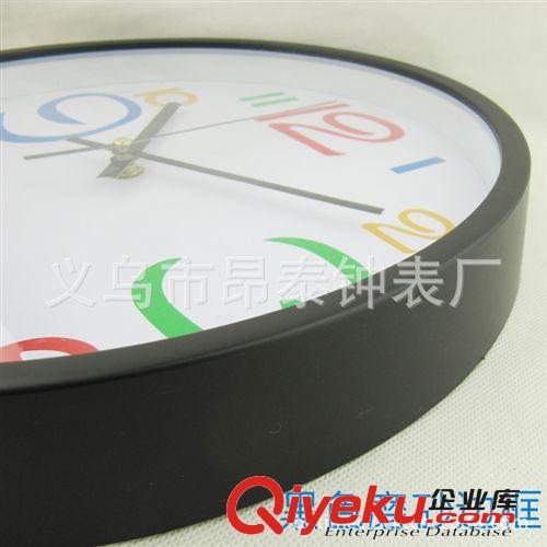 12寸石英掛鐘 塑料噴漆啞光磨砂邊框 可定做鐘面 鐘表廠家直銷