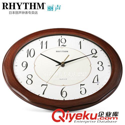 zp麗聲RHYTHM鐘表CMG409NR06婚慶創意掛鐘夜光超靜音鐘簡約掛鐘