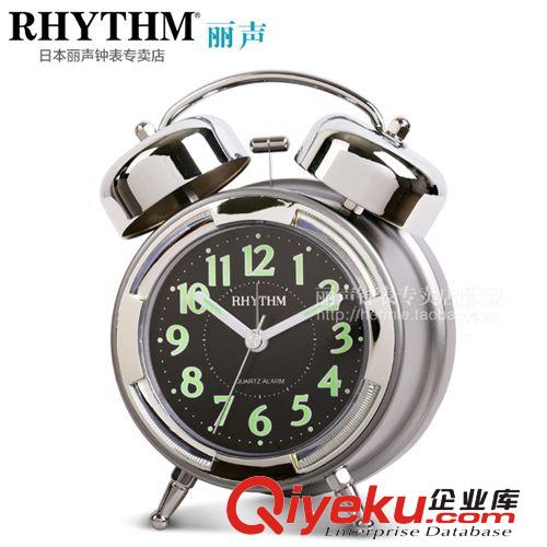 zp日本RHYTHM麗聲鐘表 防貪睡鈴鐺聲超強(qiáng)夜光LED夜燈照明包郵