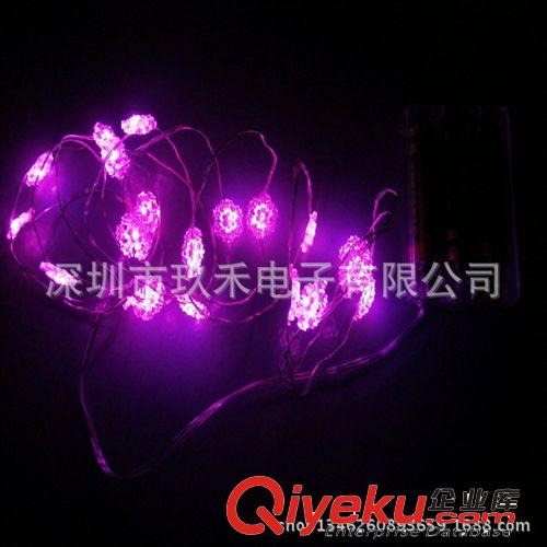 LED銅線廠家直銷雪花造型圣誕裝飾燈串熱賣中