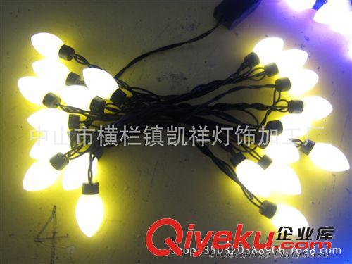 廠家直銷新品LED尖泡燈串 大功率防水圣誕裝飾彩燈 圣女果燈串燈原始圖片2