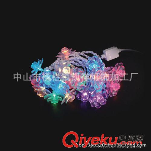 供應LED燈串 圣誕節日裝飾燈串 花型掛件燈串 圣誕燈串 星星燈串