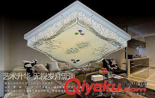 臥室吸頂燈 現代簡約臥室水晶燈飾 廠家批發雙色貼片619原始圖片3