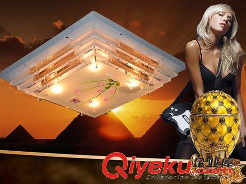伙拼客廳燈LED吸頂燈長方形水晶燈時尚中式臥室餐廳燈具燈飾602原始圖片2