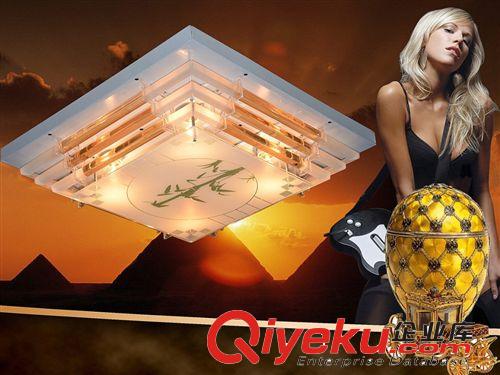 伙拼客廳燈LED吸頂燈長方形水晶燈時尚中式臥室餐廳燈具燈飾603原始圖片2