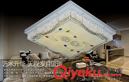 新款貼片臥室吸頂燈 現(xiàn)代簡(jiǎn)約臥室水晶燈飾 廠家批發(fā)雙色貼片621原始圖片3