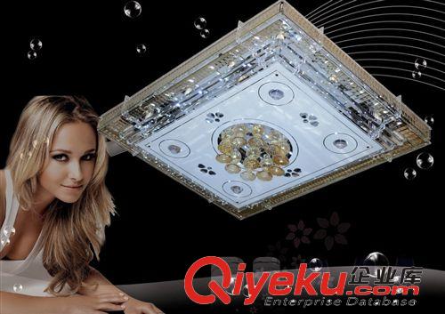 古鎮廠家批發低壓水晶燈現代簡約led吸頂燈長方形 客廳燈8001