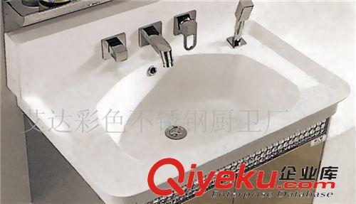 廠家直營新款玉石盆大理石臺面不銹鋼浴室柜帶LED鏡燈 燈冒 鏡柜原始圖片2