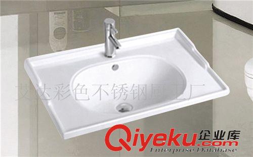 廠家直營新款玉石盆大理石臺面不銹鋼浴室柜帶LED鏡燈 燈冒 鏡柜原始圖片2